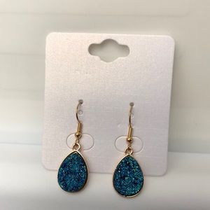 Blue and green earrings